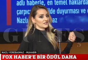 FOX Tv muhabiri  Fatsalı Nazlı Yerebasmaz  Tv haber dalında ödül aldı
