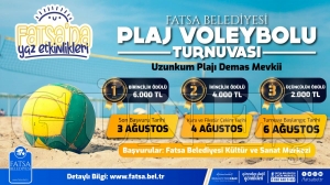 Fatsa Belediyesi plaj futbolu ve plaj voleybolu turnuvas dzenliyor