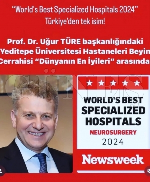 Profesr  Dr. Uur Tre Dnyann en iyi Beyin Cerrah seildi