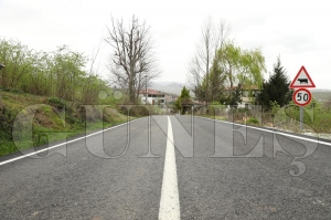 Ordu�da tamamlanan yollarda trafik g�venli�i art�r�l�yor