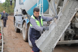 K�l��l� mahallesi�nde beton yol �al��mas� tamamlanmak �zere