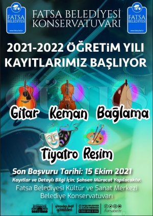 Fatsa Belediyesi konservatuvarı eğitimleri başlıyor Fatsa Belediyesi konservatuvarı eğitimleri başlıyor