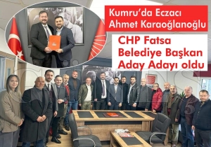 Kumru eski belediye bakannn olu,  Eczac Ahmet Karaolanolu, CHP Fatsa belediye bakan aday aday oldu