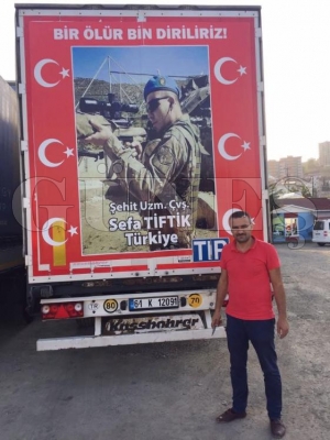 Tır şoföründen şehitlere vefa Tır şoföründen şehitlere vefa
