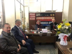 Kaymakam Yaran ve Başkan Kibar gazetemizi ziyaret etti Kaymakam Yaran ve Başkan Kibar gazetemizi ziyaret etti
