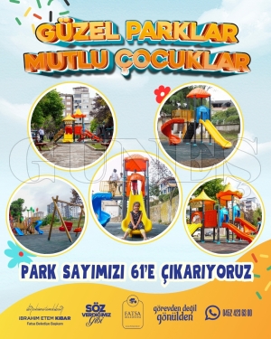 Fatsa'da park say�s� 61'e y�kseliyor