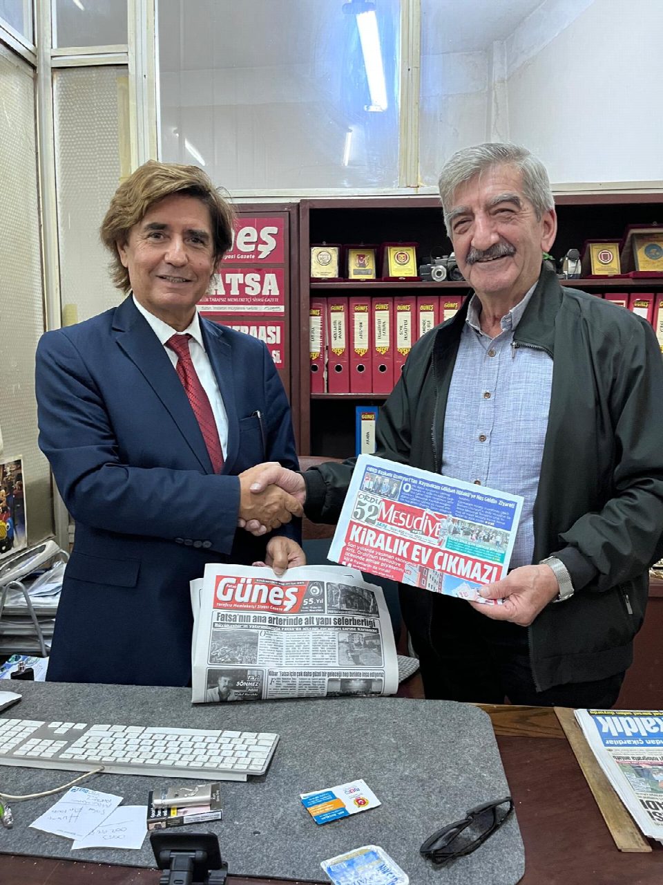 Gazeteci başkanlardan Güneş gazetesi’ne anlamlı ziyaret