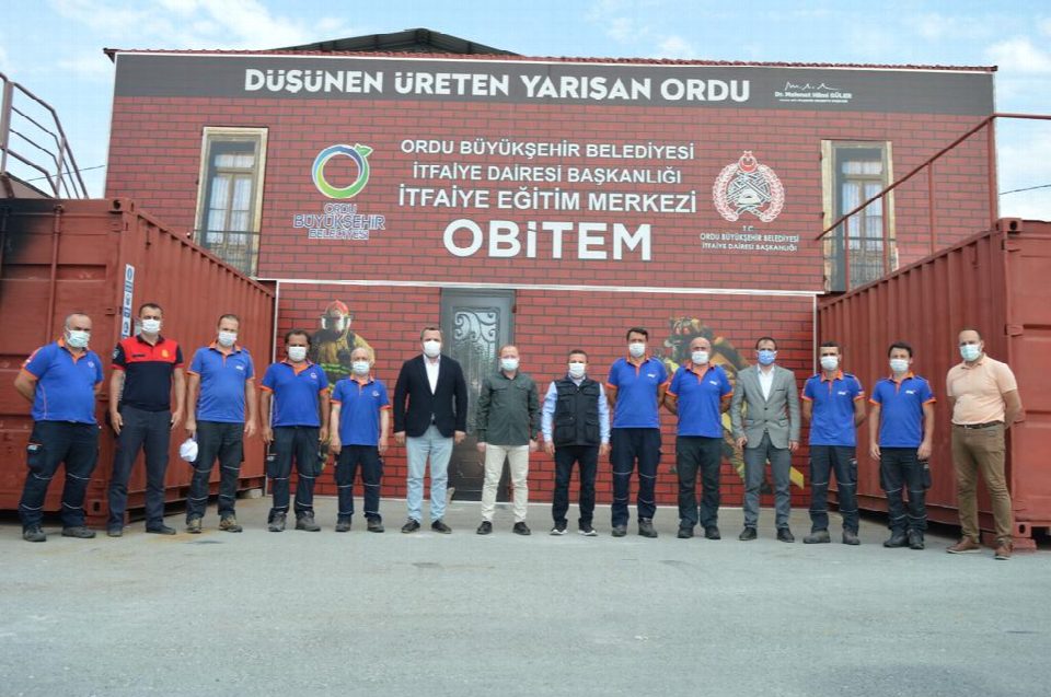 Ordu itfaiyesinden Giresun AFAD arama kurtarma ekibine eğitim