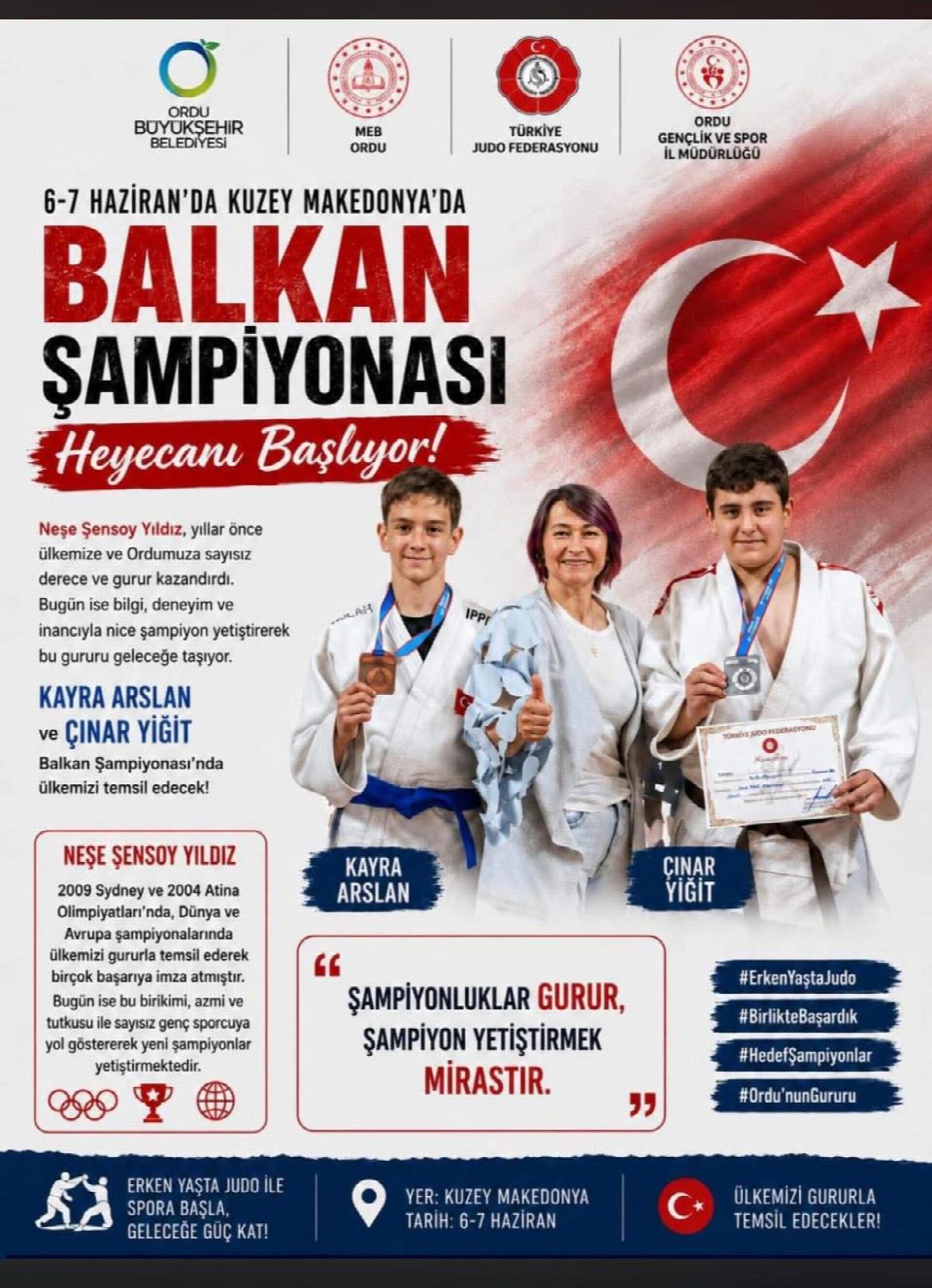 Milli judocular balkan şampiyonası'nda Ordu’yu temsil edecek