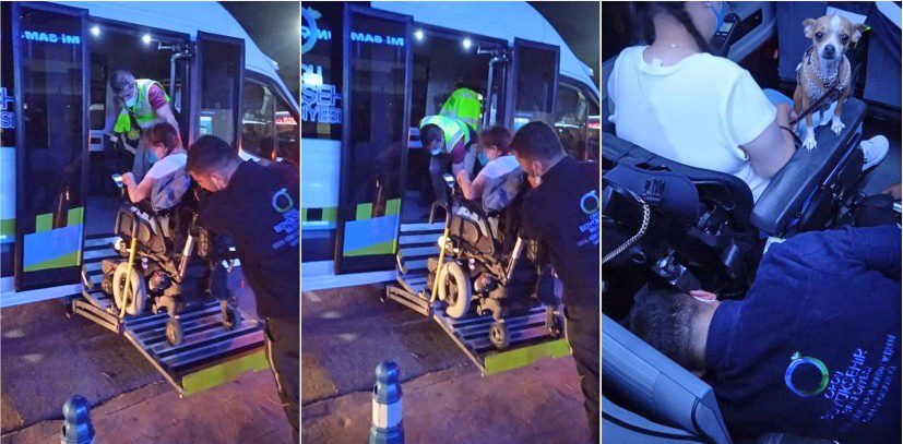Gurbetçi ailenin yardımına “Engelsiz taksi” yetişti