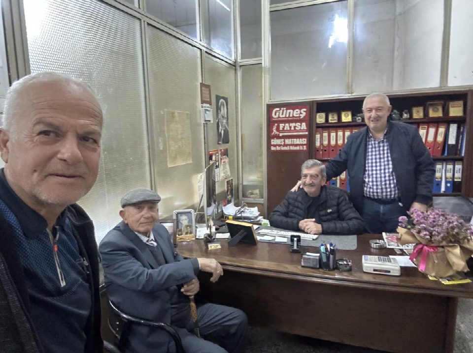 Fatsa’nın eski esnaflarından Mustafa Şevket Mutlu, Gazetemizi ziyaret etti