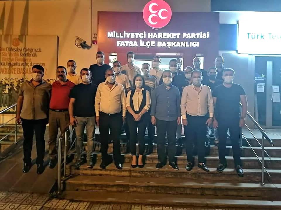 MHP İl Başkanı Naci Şanlıtürk Fatsa İlçe başkanlığını ziyaret etti