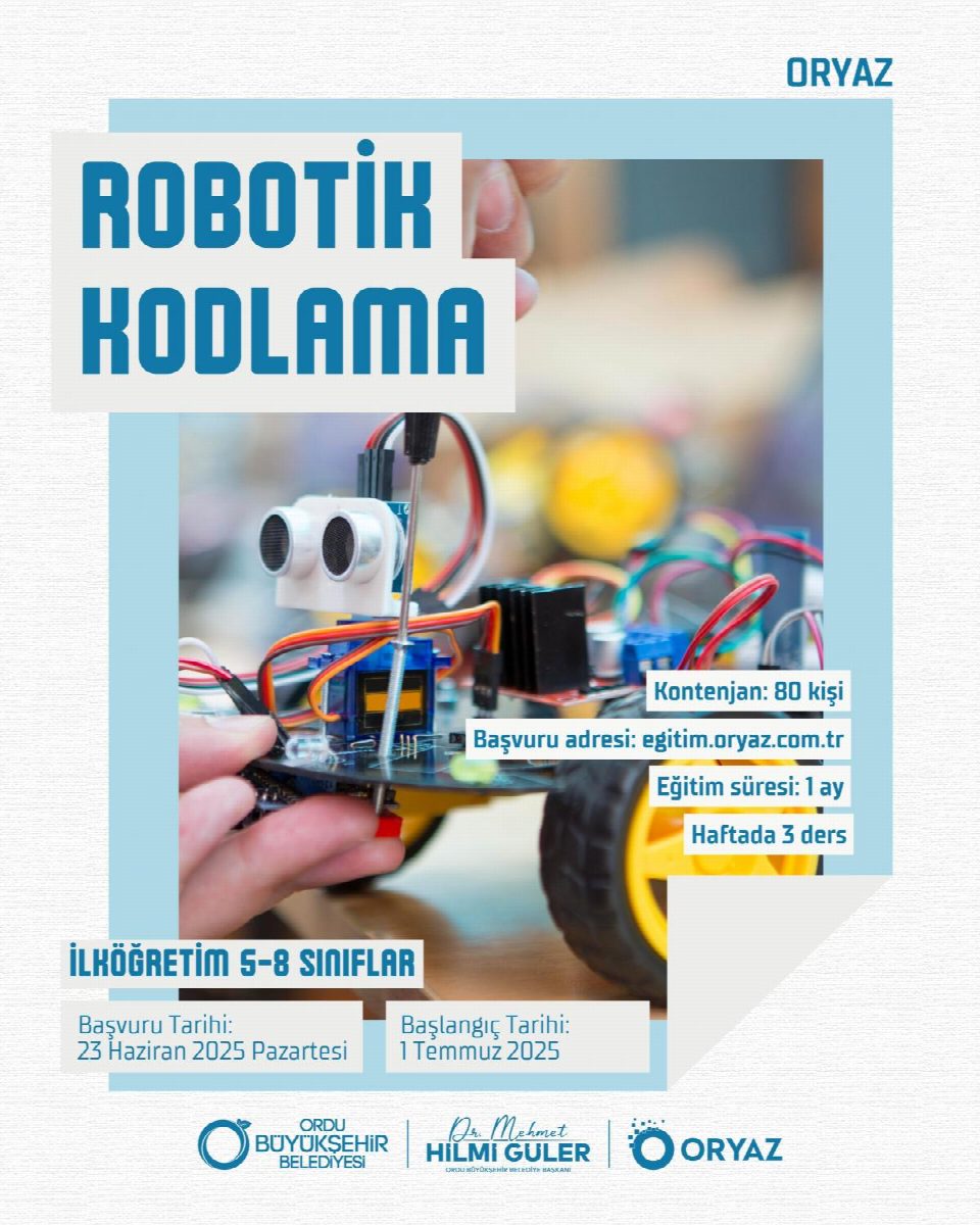 Yapay zeka ve robotik kodlamaya ilgi duyunlar bu eğitimde buluşuyor