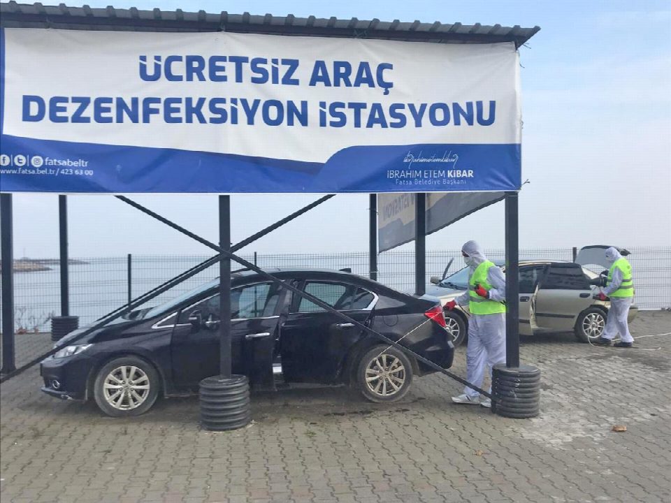 8 ayda 15 bin 500 araç dezenfekte edildi