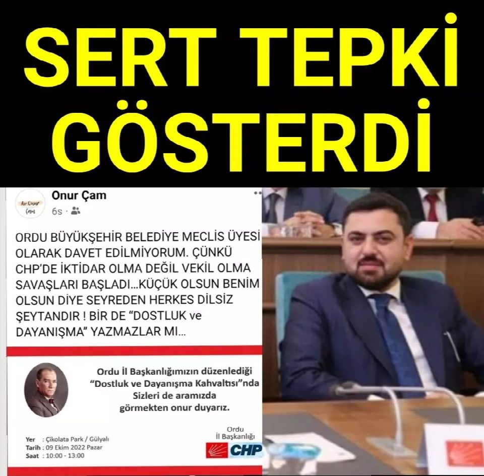 Meclis Üyesi Onur Çam "CHP'de iktidar olma değil, vekil olma savaşları başladı’’