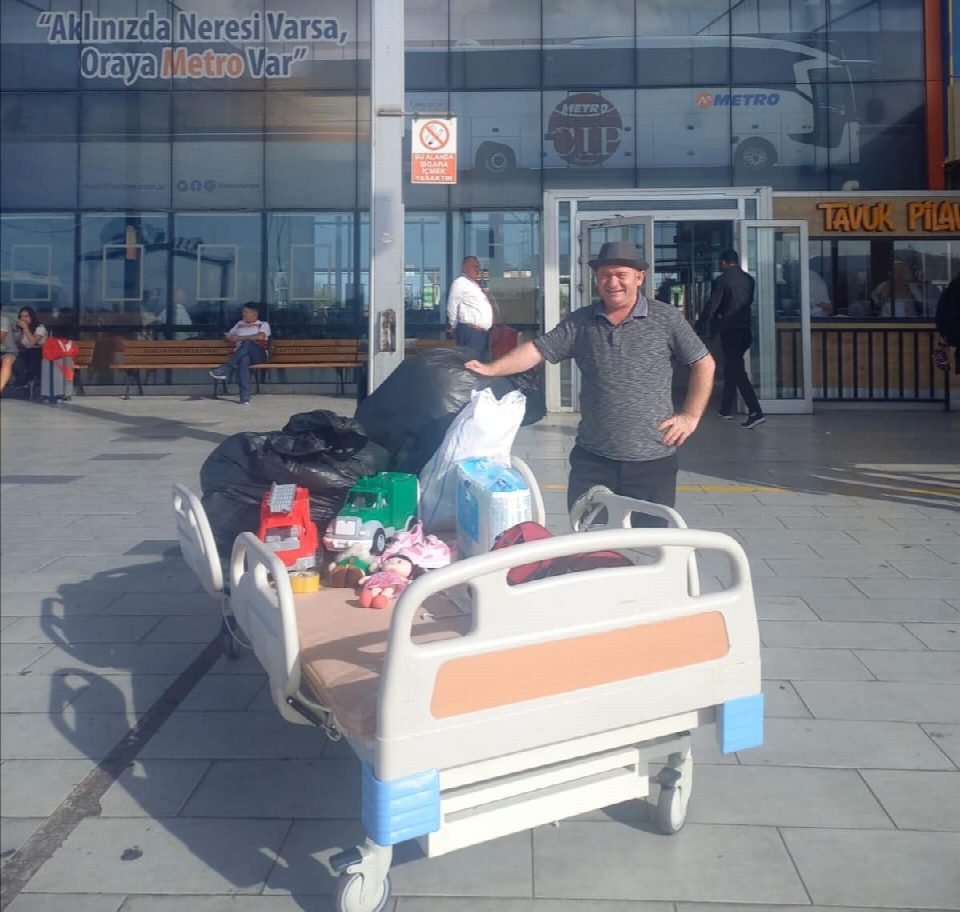 Bağışlanan hasta yatağını Fatsa’ya getirdi