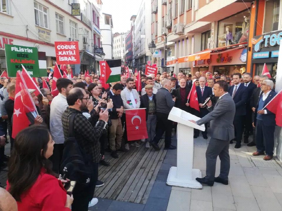 Fatsa'da İsrail protestosu