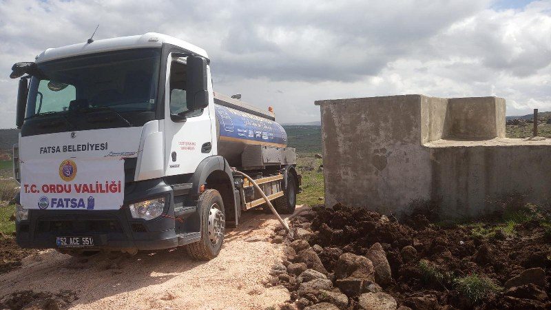 Fatsa belediyesi depremzedelere can suyu oluyor
