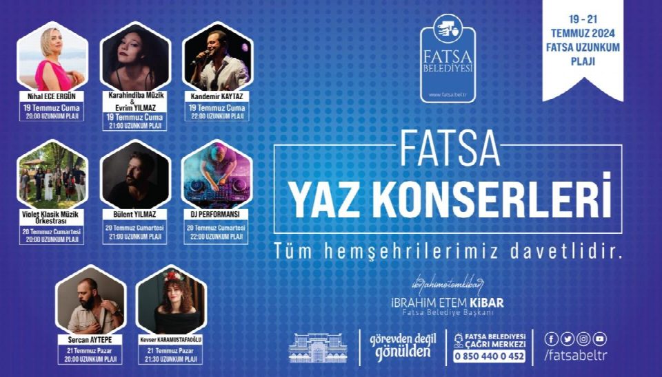 FATSA'DA MÜZİK VE EĞLENCE RÜZGARI ESECEK
