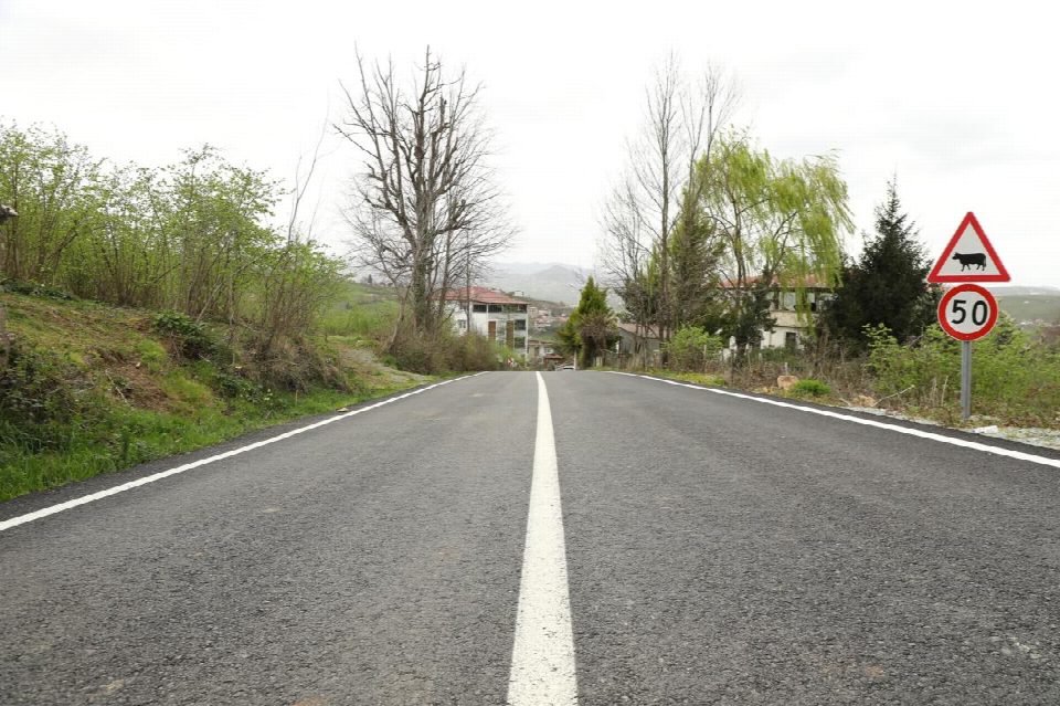 Ordu’da tamamlanan yollarda trafik güvenliği artırılıyor