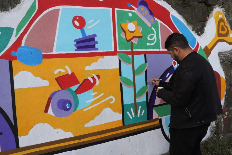 Ordu’da boş duvarlar grafiti ile renkleniyor