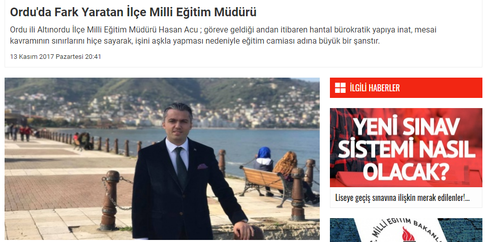 HASAN ACU KAMUNUN ULUSAL MEDYASINDA!