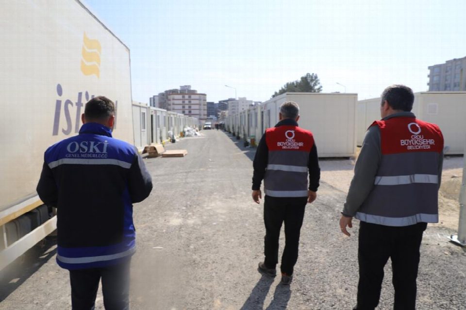 OSKİ, konteyner kentlerin alt yapısını inşa ediyor