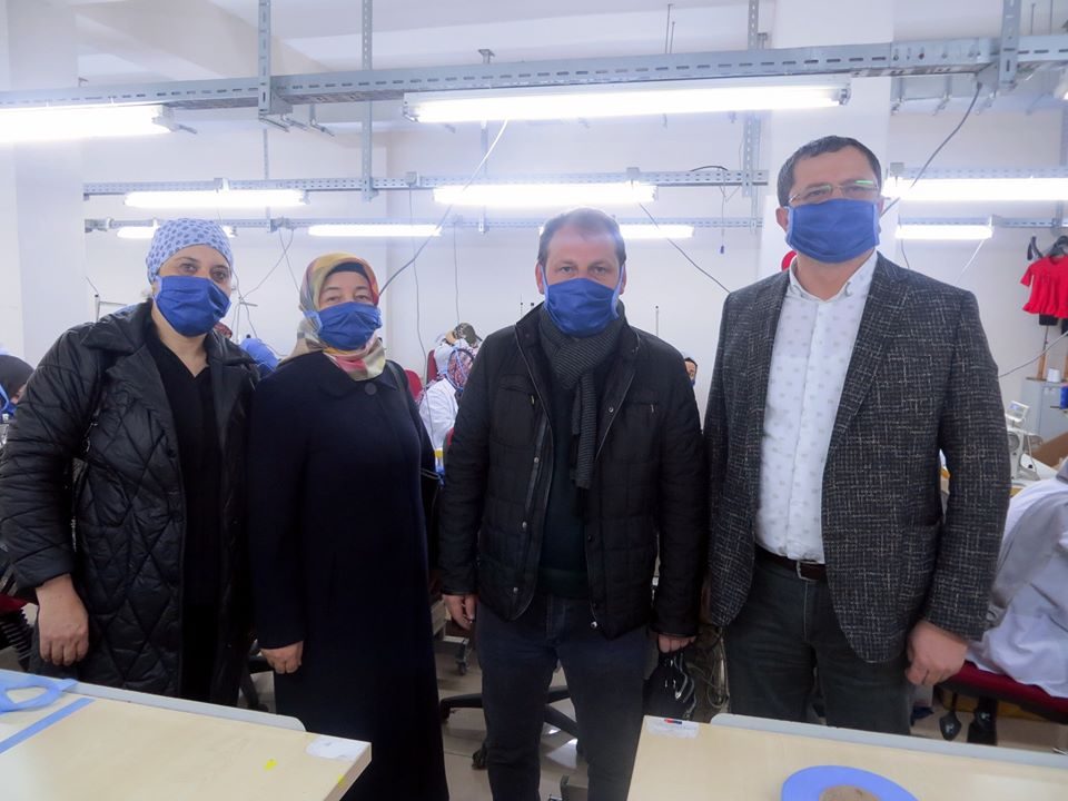 İlk üretim 1000 adet maske teslim edildi