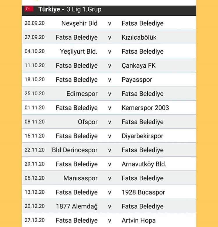 2020-2021 futbol sezonu başlıyor TFF 3. lig fikstürü çekildi