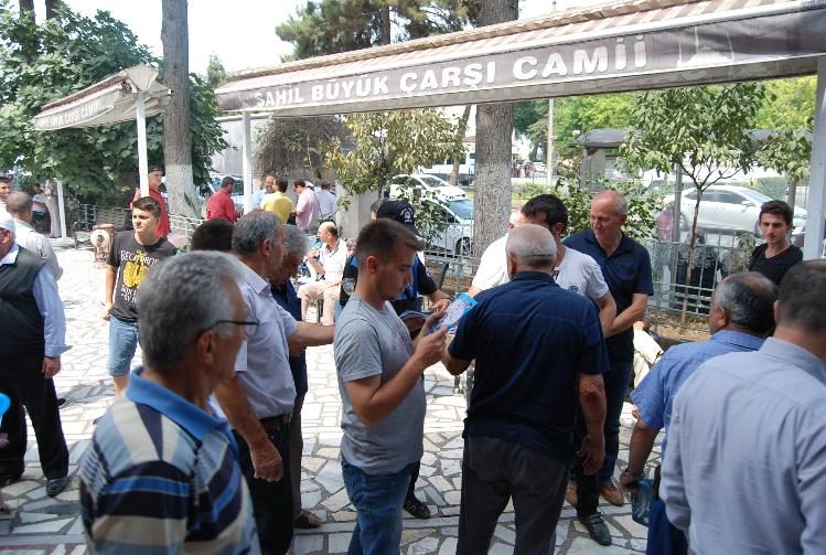 Fatsa’da silaha hayır broşürü dağıtıldı