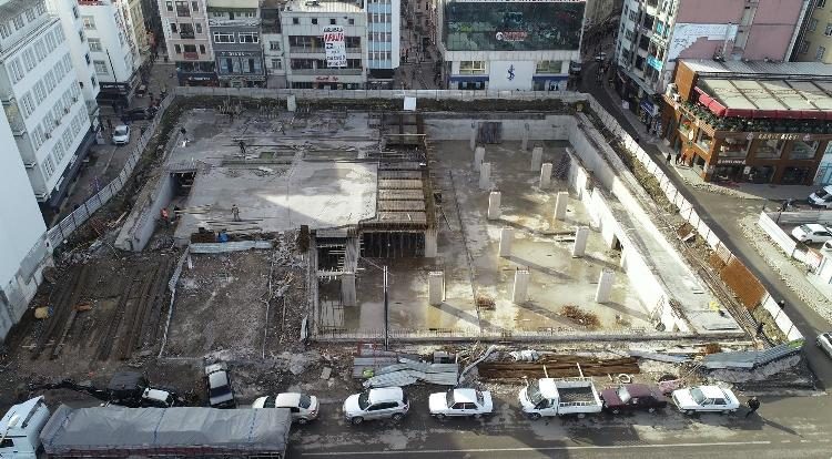 Fatsa Cumhuriyet Meydanı’nda çalışmalar hızlandı