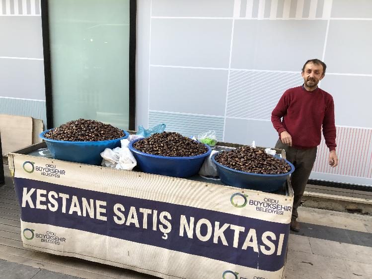 Kışın habercisi kestane tezgahlarda