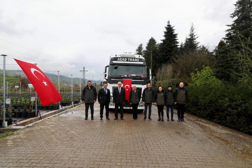 ORDU’DAN AZERBAYCAN’A 3 TIR FİDAN GÖNDERİLDİ