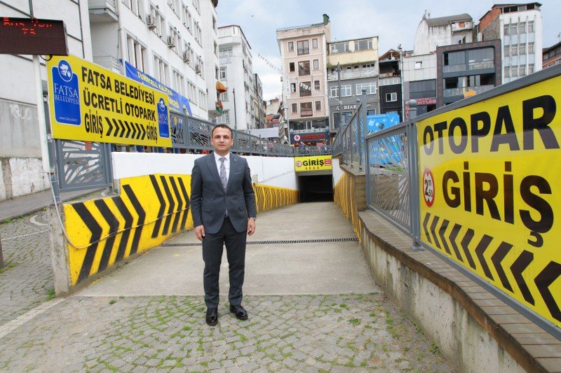 Fatsa meydan kapalı otopark hizmete girdi