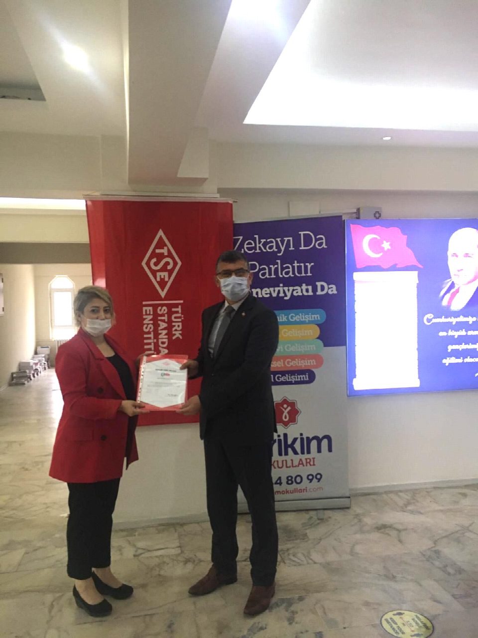 Birikim hayat koleji Temiz Okul belgesini aldı