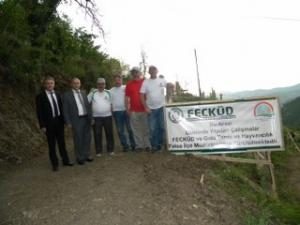 Fındık dalları kesilerek teraslama yapıldı