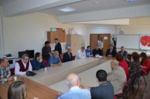 MÜDÜR CİNOĞLU DOLUNAY ORTAOKULUNDAKİ ÖĞRETMENLERİ ZİYARET ETTİ