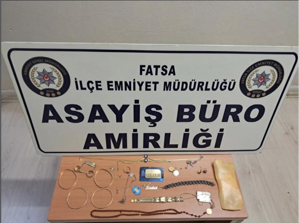 Fatsa’da 1,2 milyon Tl’lik altın hırsızlığı aydınlatıldı