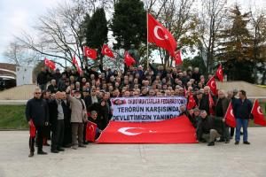 Muhtarlardan teröre tepki yürüyüşü