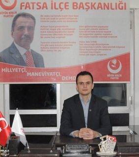 Büyük Birlik Partisi (BBP) Fatsa İlçe Başkan Ümit Demir “BEDENİ BİZİMLE RUHU BAŞKA YERDE OLANLAR BİZİMLE YÜRÜMESİNLER”