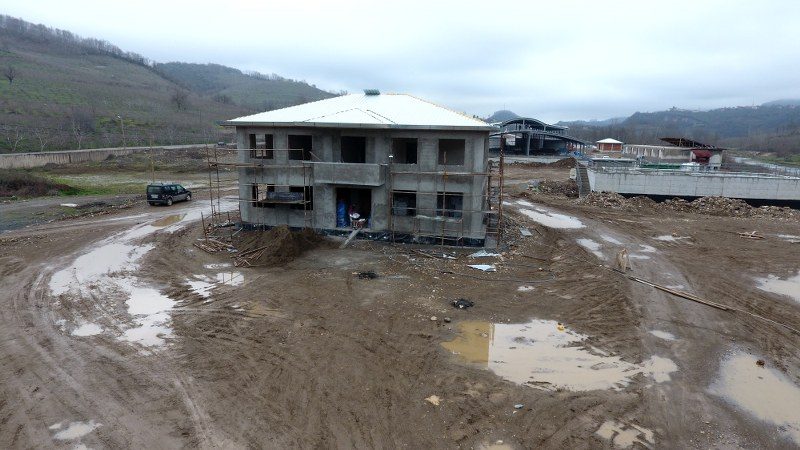 Fatsa mezbaha ve hayvan pazarının kaba inşaatı tamamlandı
