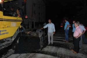 BAŞKAN ANLAYAN GECE MESAİSİNDE