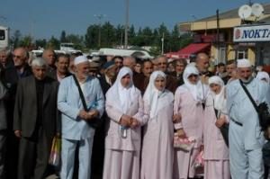 HACI ADAYLARI UĞURLANDI