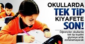 Öğrenci kıyafetleri gelecek yıl serbest