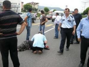 OTOMOBİLİN ÇARPTIĞI YAYA YARALANDI